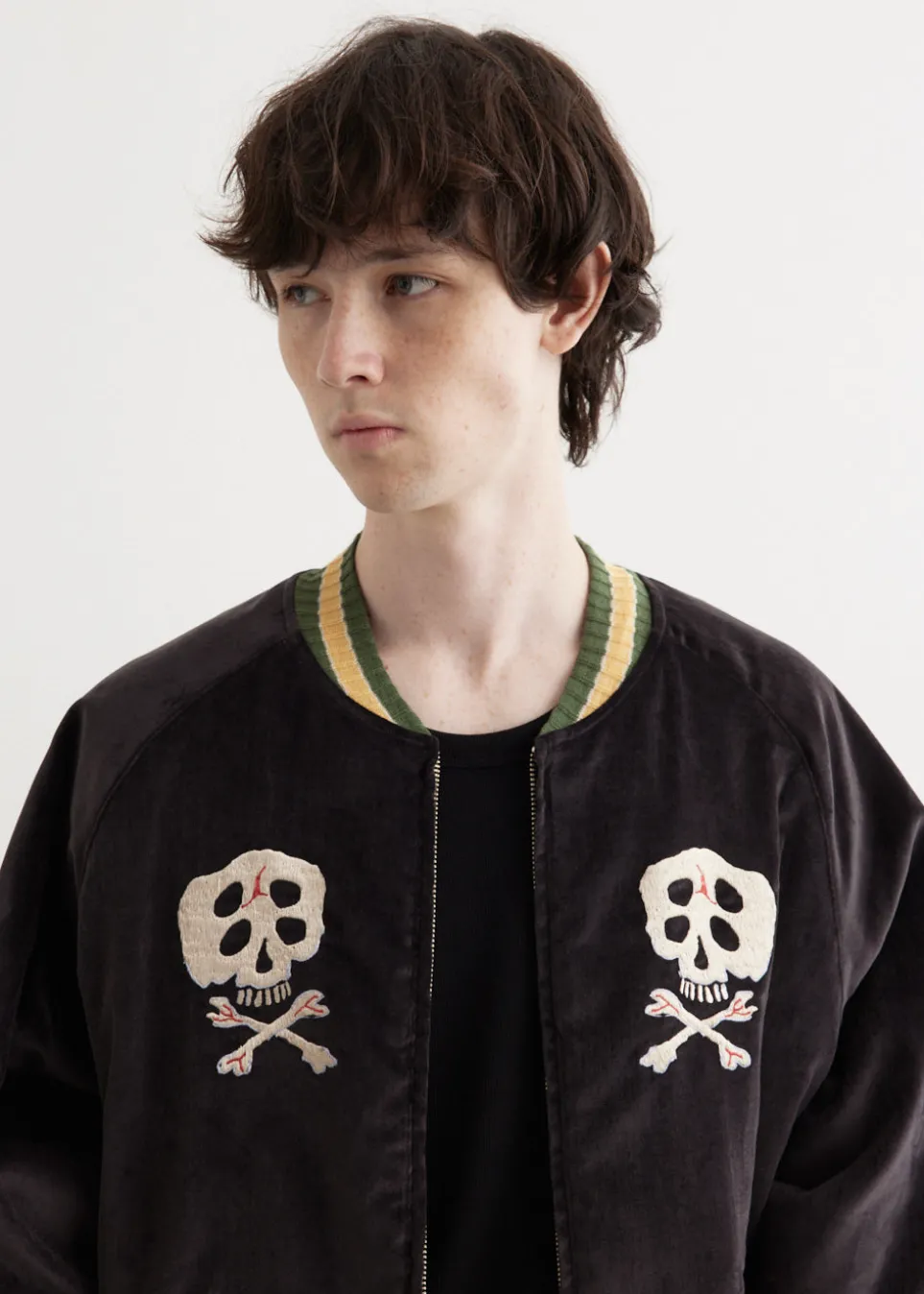 Sulfer Dyed Velvet Souvenir Jacket (RAINSKULL)