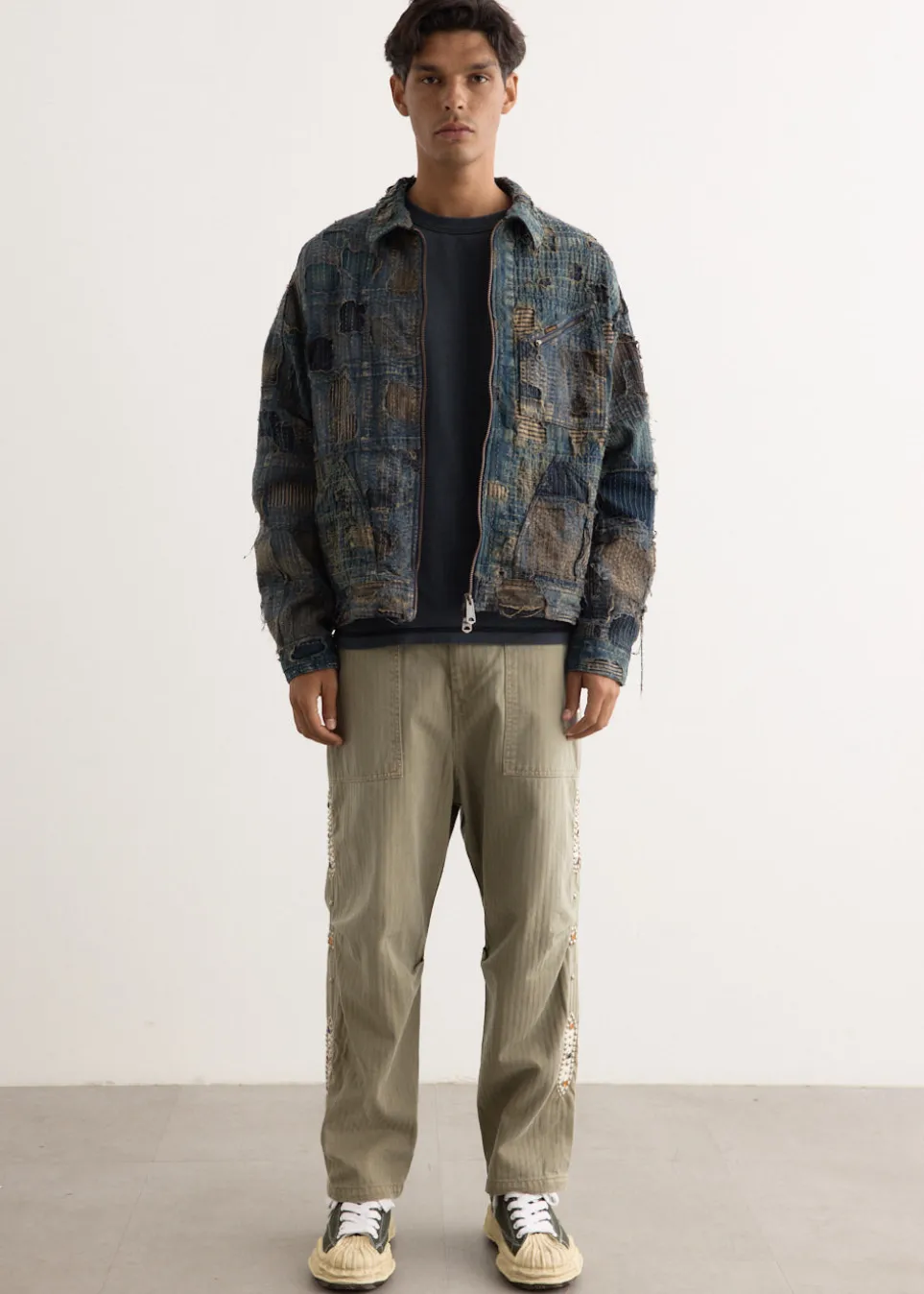 Sulfur Herringbone EASY BAKER Pants (STUDS Remake)