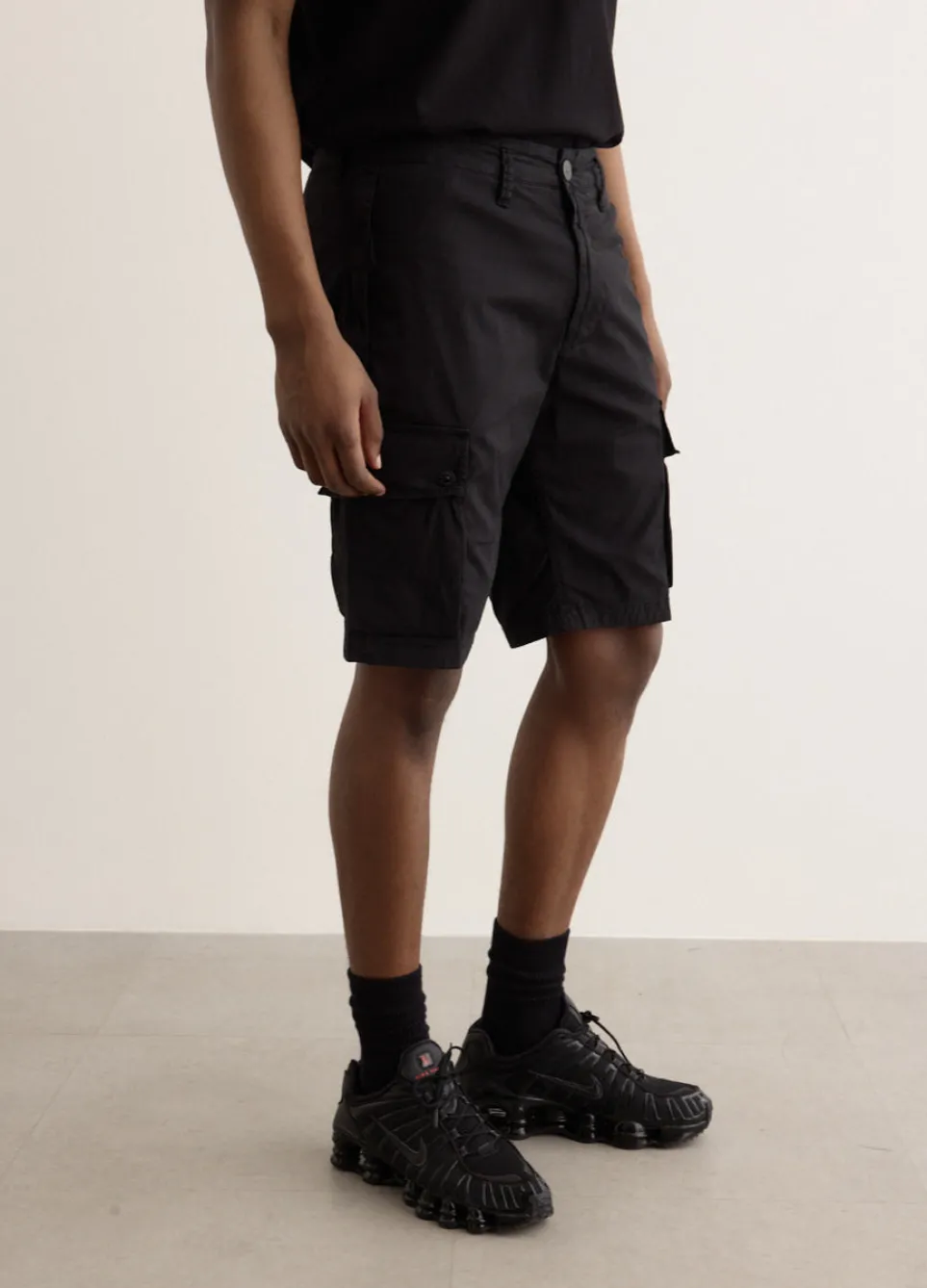 Supima Cotton Twill Stretch Cargo Shorts
