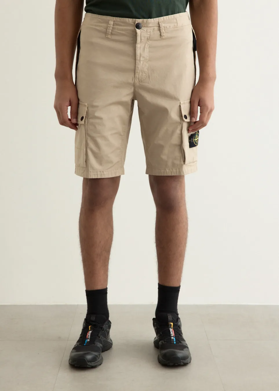Supima Cotton Twill Stretch Cargo Shorts
