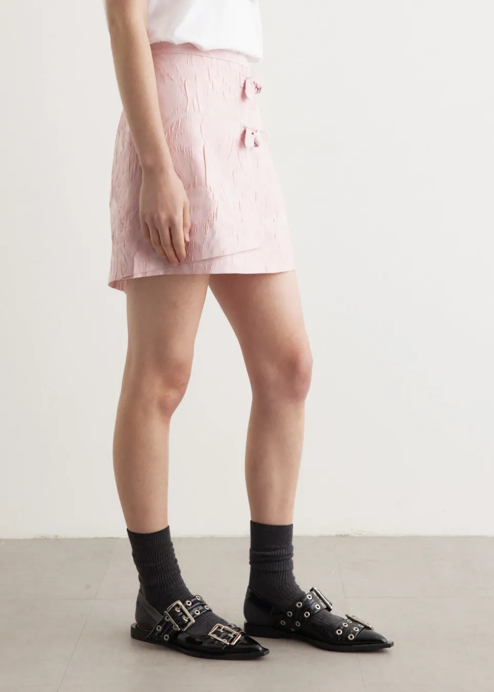 Textured Cloque Mini Skirt