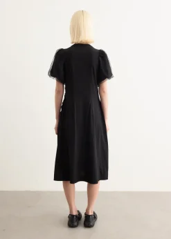 Tulle Overlay Multi Ruffle Frill Dress