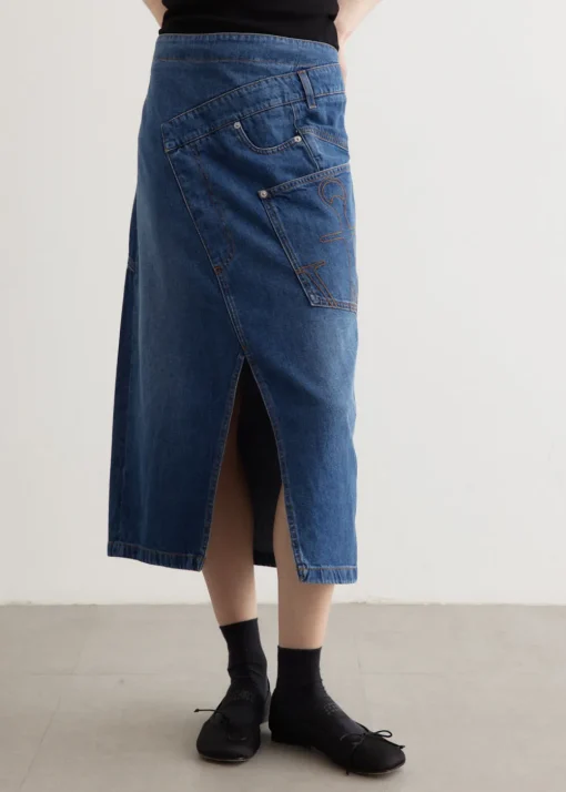 Twisted Midi Skirt