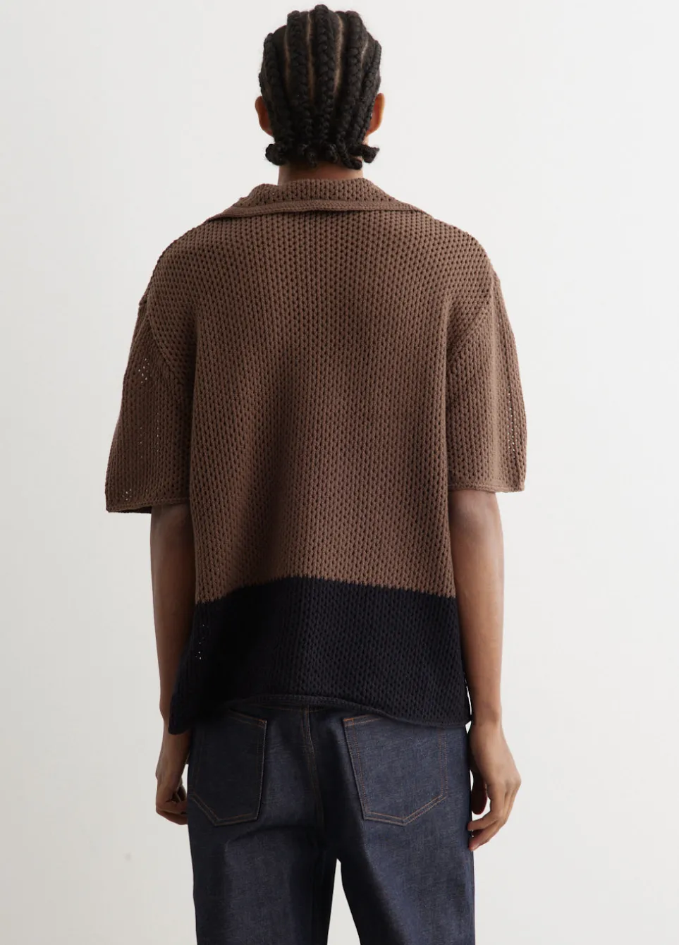 Two Tone Crochet Polo