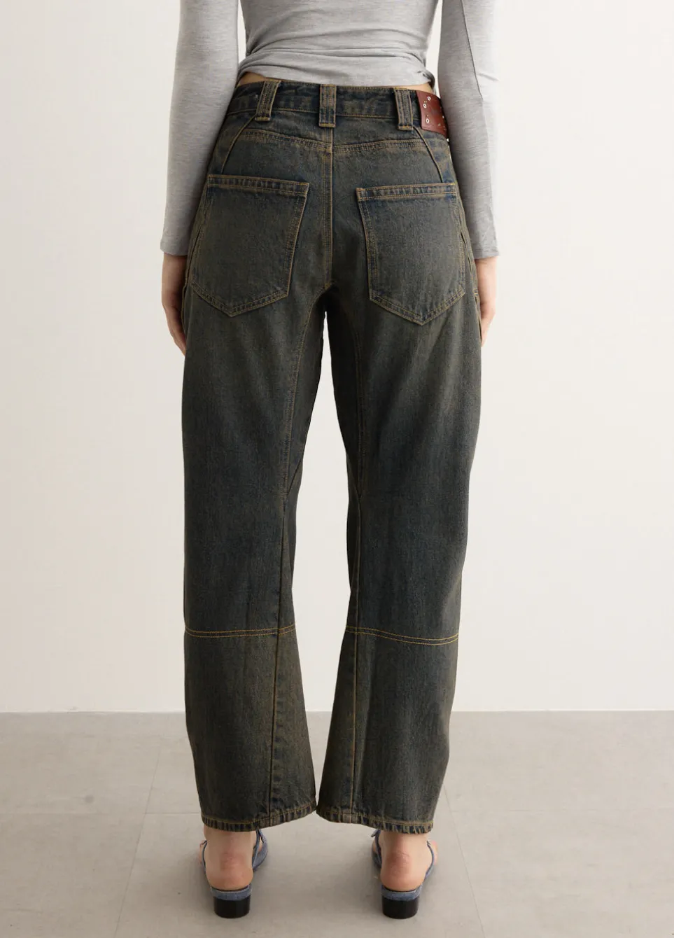 Unisex Twisted Zipper Pocket Jeans