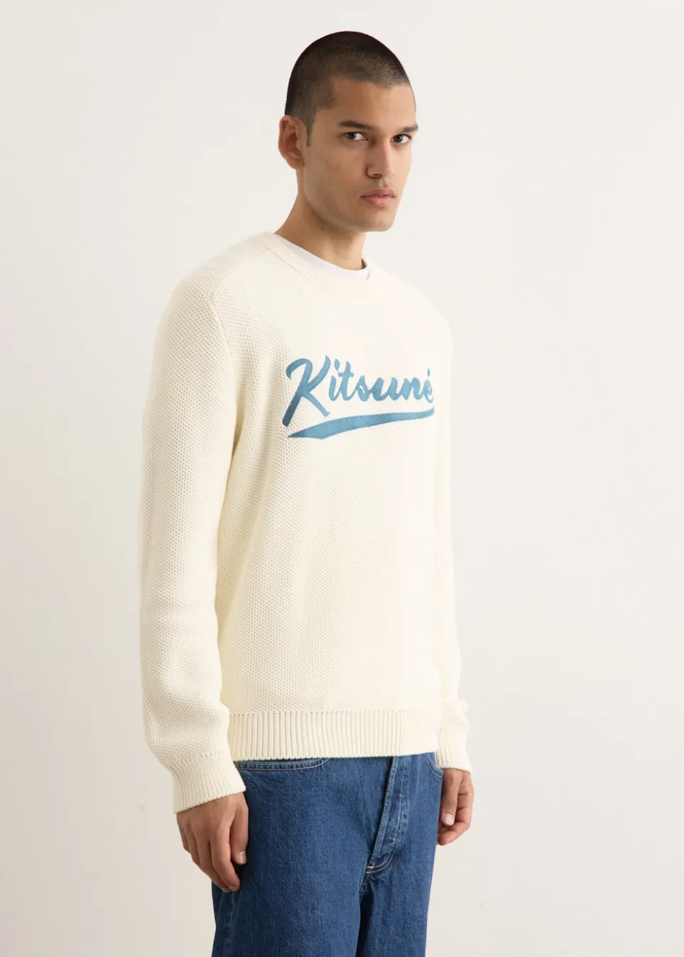 Varsity Embroidered Mesh Jumper