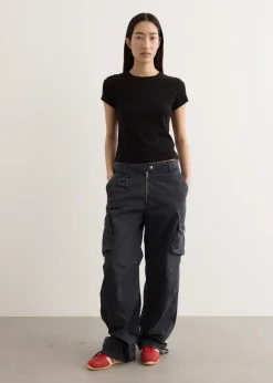 Washed Cotton Twill Pants