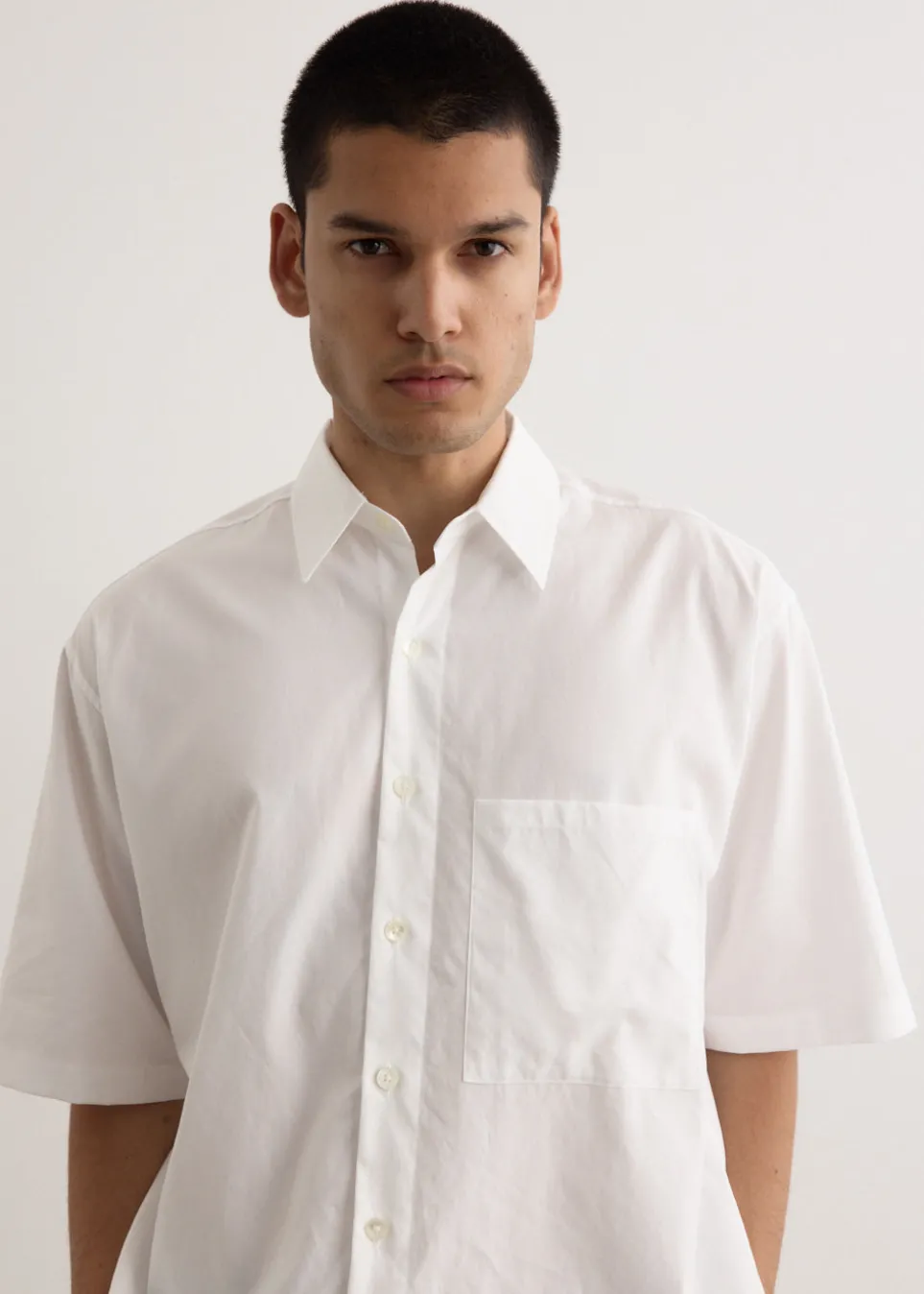 Washed Finx Twill Big Half Sleeved Shirt