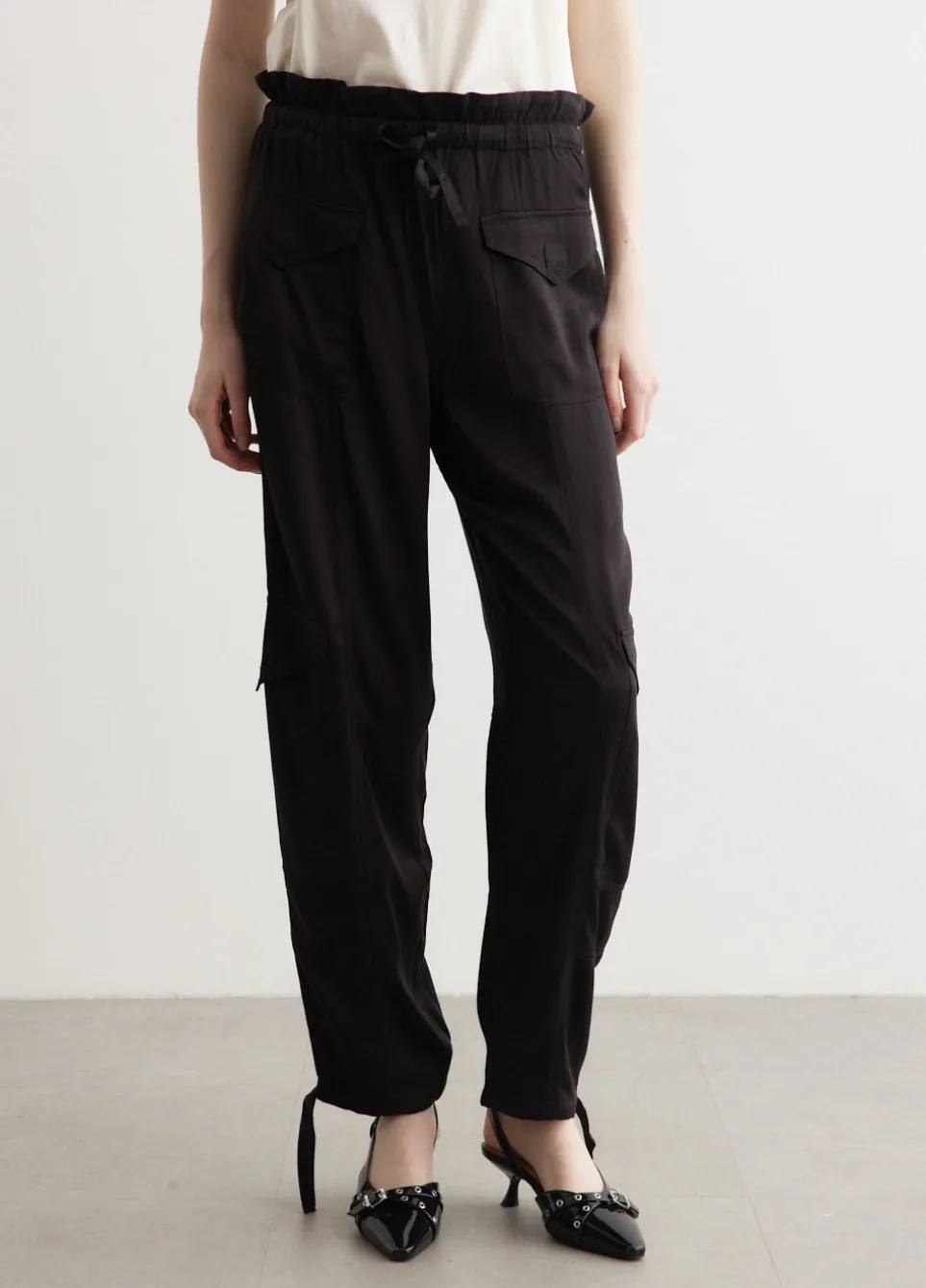 Washed Satin Pocket Pants