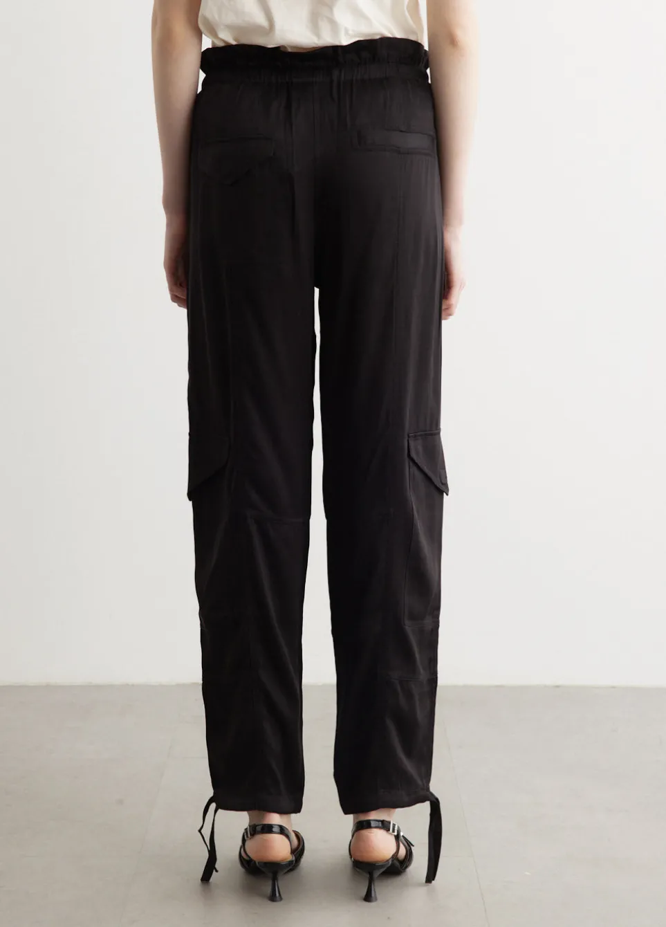 Washed Satin Pocket Pants