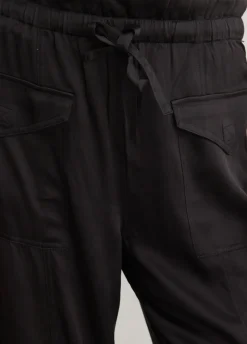 Washed Satin Pocket Pants