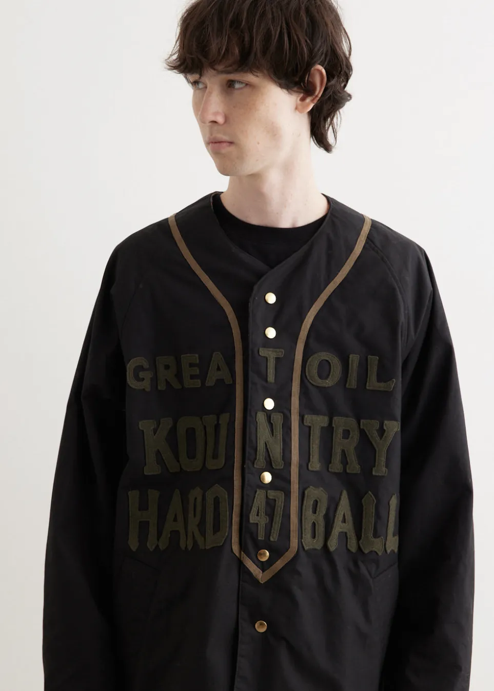 Weather Cotton Oil Coating Baseball Blouson