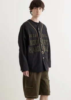 Weather Cotton Oil Coating Baseball Blouson