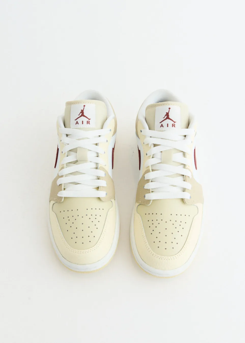Women's Air Jordan 1 Low 'White Red Sepia' Sneakers