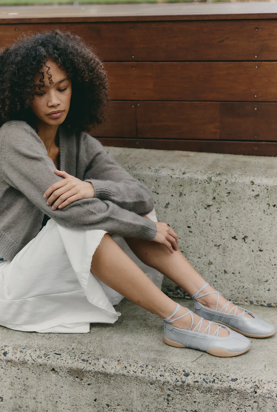 Women's Taekwondo Mei 'Silver Metallic' Ballet Sneakers