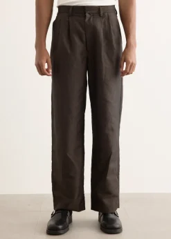 Wool Linen Tailored Trousers