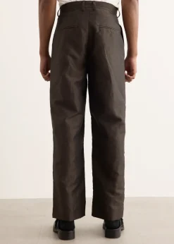 Wool Linen Tailored Trousers
