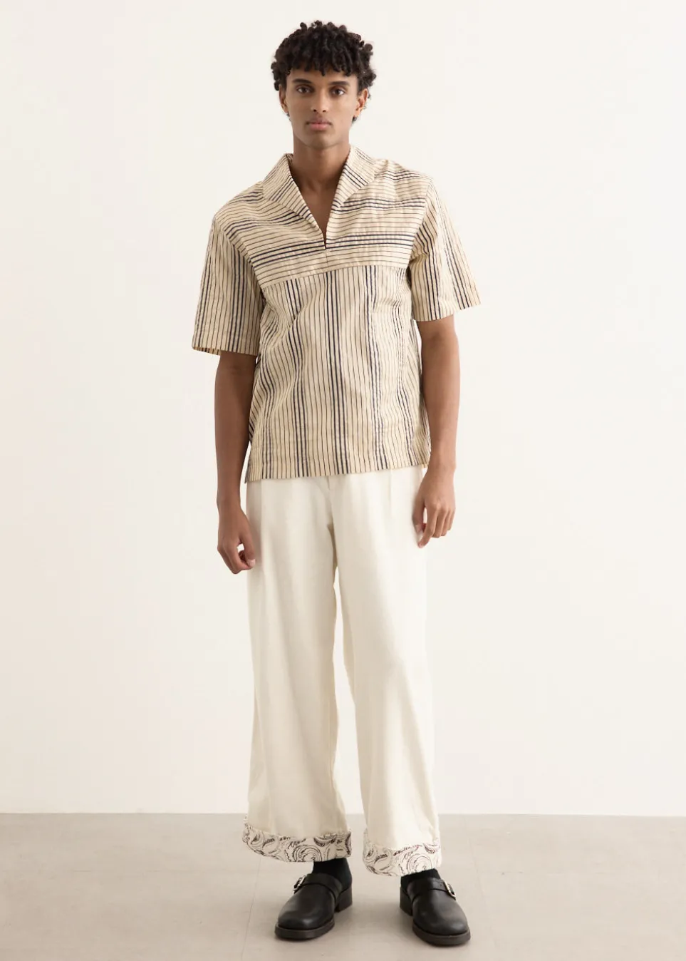 Woven Stripe Nautical Shirt