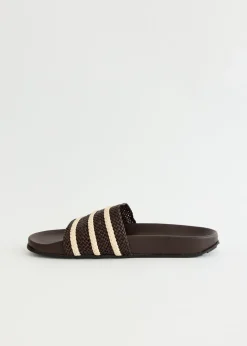 x Wales Bonner Adilette 'Dark Brown' Slides