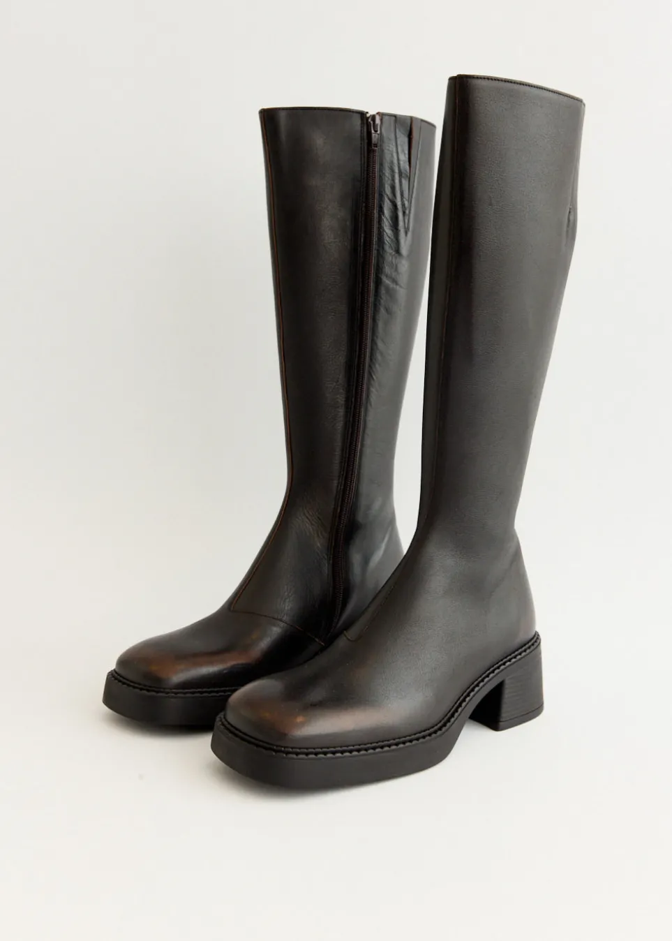 Yumi Brushed Brown Boots