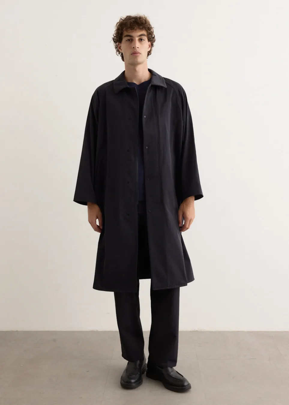 Zip Button Cotton Coat