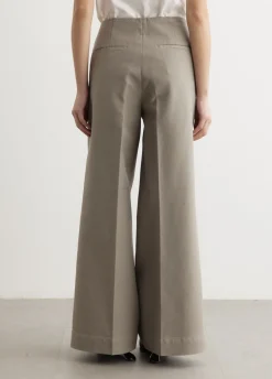 Zip Front Wide Trousers