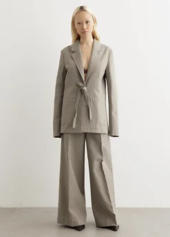 Zip Front Wide Trousers