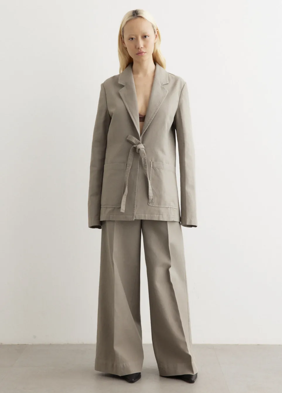 Zip Front Wide Trousers